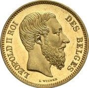 20 Francs - Leopold II Pattern obverse image