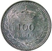 100 Réis - Manuel II, Portugal, 1909-1910 reverse image
