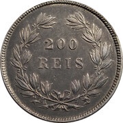 200 Réis - Maria II, Portugal, 1836-1843 reverse image