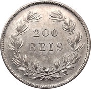 200 Réis - Pedro V, Portugal, 1854-1855 reverse image
