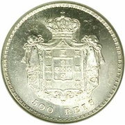 500 Reis - Pedro V, Portugal, 1855-1856 reverse image