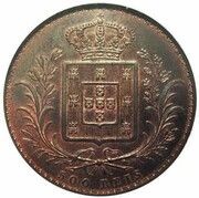 500 Réis - Luis I Pattern, Portugal, 1879 reverse image