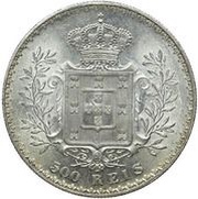 500 Réis - Carlos I, Portugal, 1891-1908 reverse image