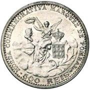 500 Réis - Manuel II Marquez de Pombal, Portugal, 1910 reverse image