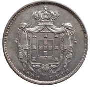 1000 Reis - Maria II, Portugal, 1837-1845 reverse image