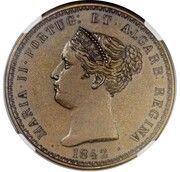 1000 Reis - Maria II Pattern obverse image