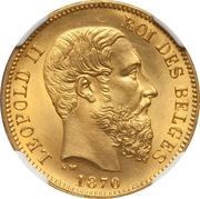 20 Francs - Léopold II Pattern obverse image