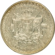 1000 Réis - Manuel II Peninsular War, Portugal, 1910 reverse image