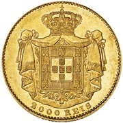 2000 Reis - Luiz I, Portugal, 1868-1888 reverse image