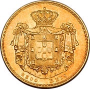 2500 Reis - Maria II, Portugal, 1851 reverse image
