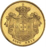 5000 Réis - Maria II Pattern, Portugal, 1836 reverse image