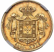5000 Reis - Maria II, Portugal, 1838-1851 reverse image
