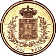 5000 Réis - Luiz I, Portugal, 1862-1863 reverse image
