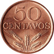 50 Centavos, Portugal, 1969-1979 reverse image