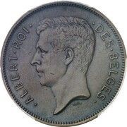 4 Belga / 20 Francs - Albert I French text - Pattern obverse image