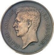 4 Belga / 20 Francs - Albert I Dutch text - Pattern obverse image