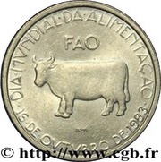 5 Escudos FAO, Portugal, 1983 reverse image