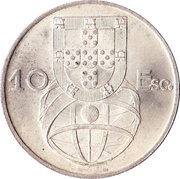 10 Escudos, Portugal, 1954-1955 reverse image