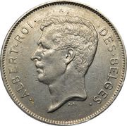 4 Belga / 20 Francs - Albert I French text obverse image