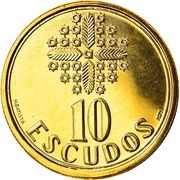 10 Escudos, Portugal, 1986-2001 reverse image