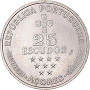 25 Escudos Azores Regional Autonomy obverse image