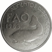25 Escudos FAO, Portugal, 1983 reverse image