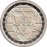 25 Escudos Cortes de Coimbra; Silver obverse image