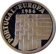 25 Escudos Accession to the EEC; Silver, Portugal, 1986 reverse image