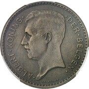 20 Francs - Albert I Dutch text - Pattern obverse image