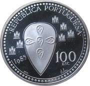 100 Escudos Afonso Henriques; Silver obverse image