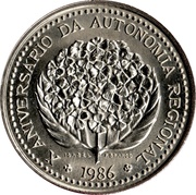 100 Escudos Azores Regional Autonomy, Portugal, 1986 reverse image