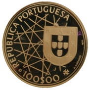 100 Escudos Canary Islands; Gold reverse image