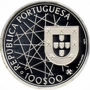 100 Escudos Discovery of Azores, Silver obverse image