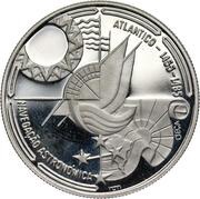 100 Escudos Star Navigation; Platinum reverse image