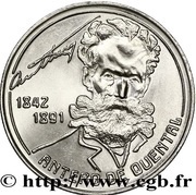 100 Escudos Antero de Quental ; Silver, Portugal, 1991 reverse image