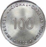 100 Escudos Pattern, Portugal, 1992 reverse image