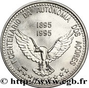 100 Escudos Azorean Autonomy; Silver, Portugal, 1995 reverse image