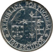 100 Escudos D. António, Prior of Crato; Silver, Portugal, 1995 reverse image