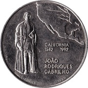 200 Escudos California, Portugal, 1992 reverse image