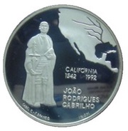 200 Escudos California; Silver, Portugal, 1992 reverse image
