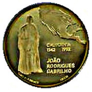 200 Escudos California; Gold, Portugal, 1992 reverse image