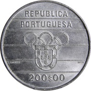 200 Escudos XXV Olympic Games obverse image