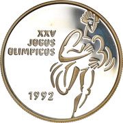 200 Escudos XXV Olympic Games; Silver, Portugal, 1992 reverse image