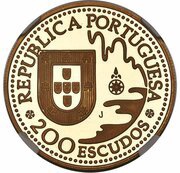 200 Escudos Tanegashima; Gold obverse image