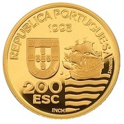 200 Escudos Daimios of Omura; Gold obverse image