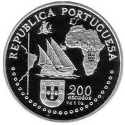 200 Escudos Treaty of Tordesilhas; Palladium obverse image