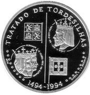 200 Escudos Treaty of Tordesilhas; Palladium reverse image