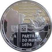 200 Escudos Partilha do Mundo; Silver, Portugal, 1994 reverse image