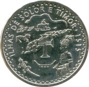 200 Escudos Solor and Timor, Silver, Portugal, 1995 reverse image