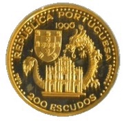 200 Escudos Macau, Gold obverse image